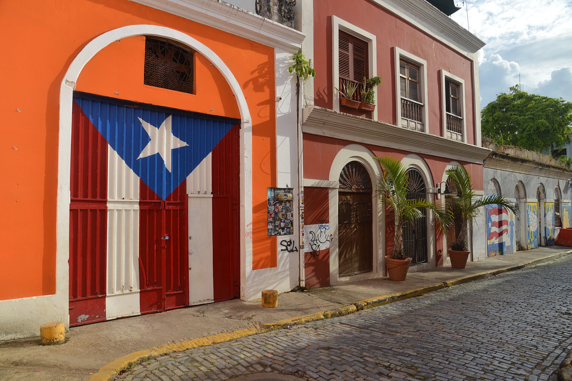 Old San Juan city walls over the Atlantic, Puerto Rico